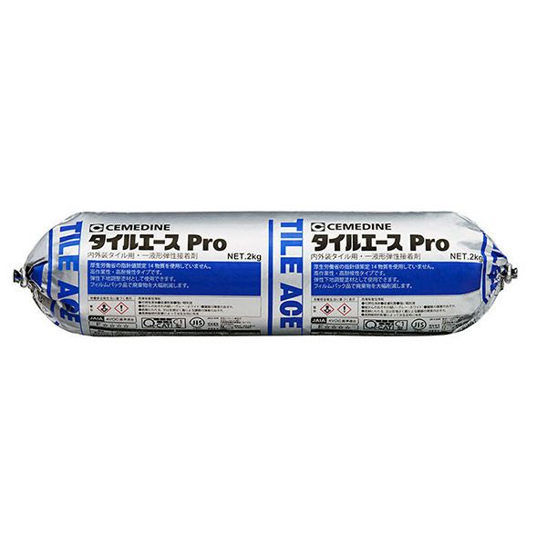 内外装タイル用弾性接着剤 タイルエースPro ホワイト（2kg 