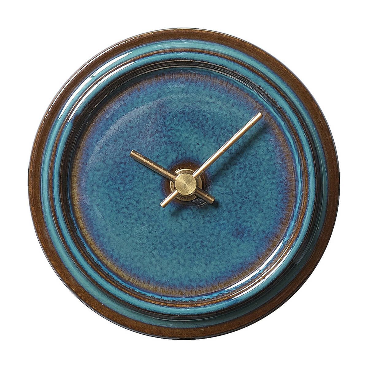 2WAY TILE WOOD CLOCK Z-02 青なまこ釉 WOOD_CLOCK – ボウクス・タイル