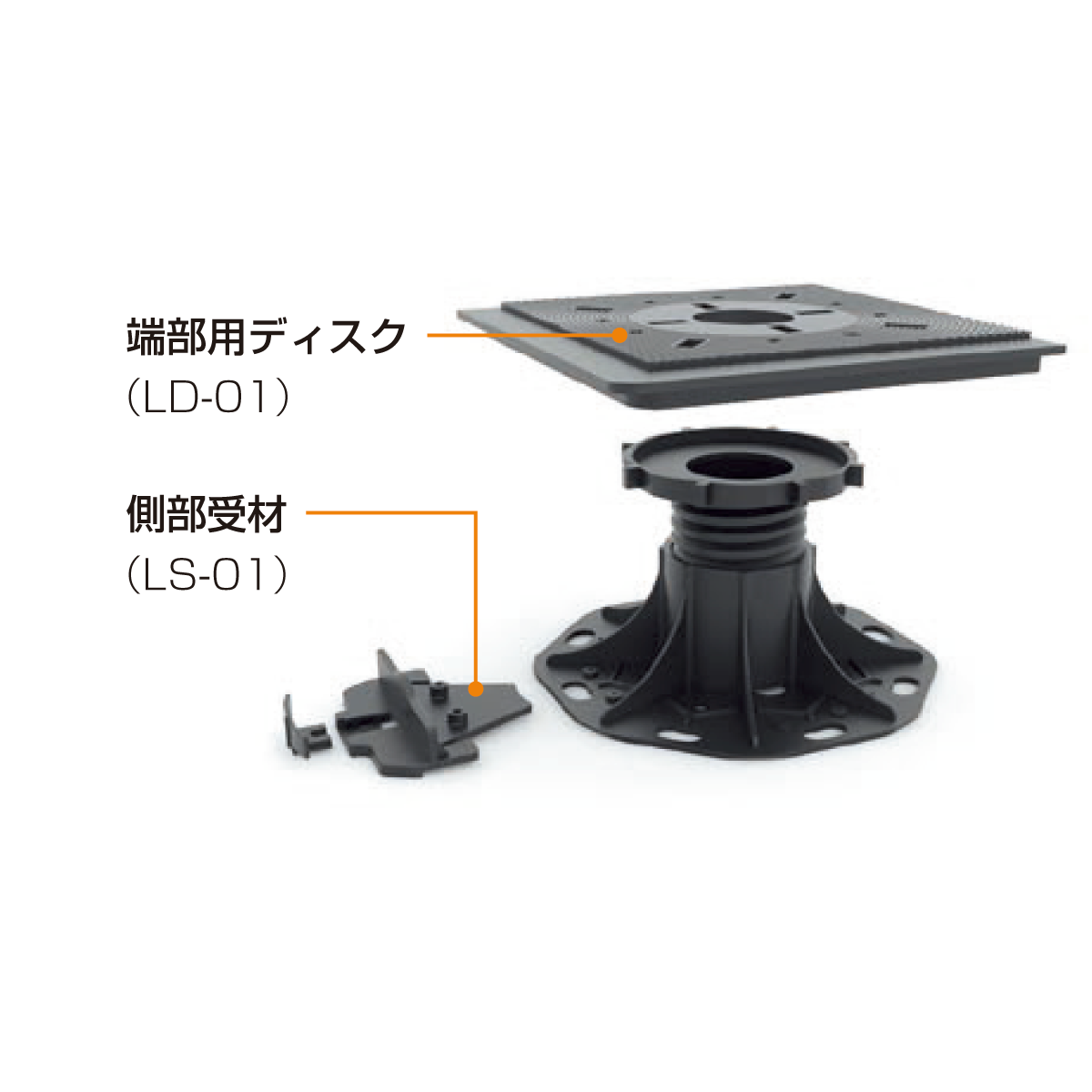 立上り納め部材 端部用ディスク（Fixplus レベリングシステム BS60用部材）