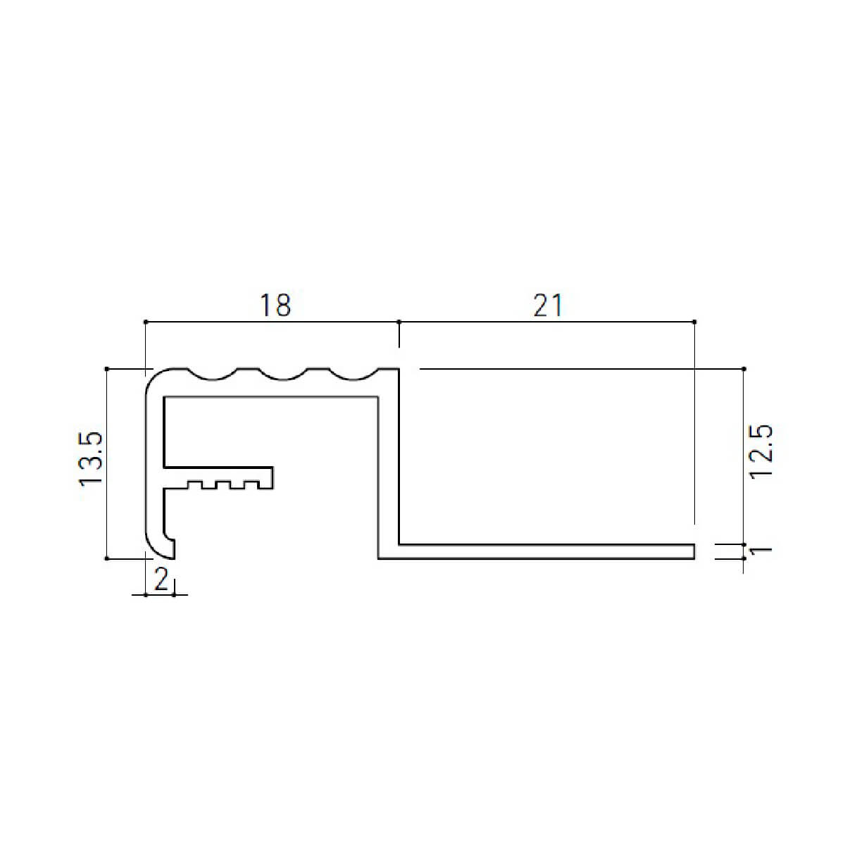 装飾見切り材（床用）ステップ用見切り材