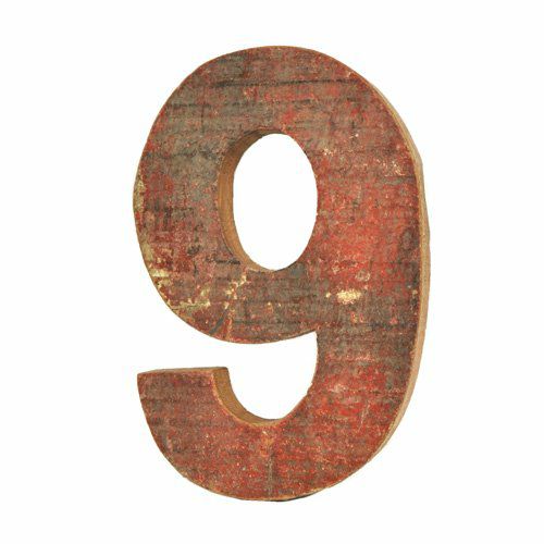 ウッドオーナメント・ナンバー<br>wood-9