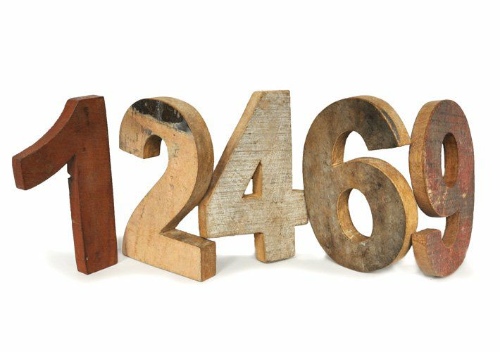 ウッドオーナメント・ナンバー<br>wood-9