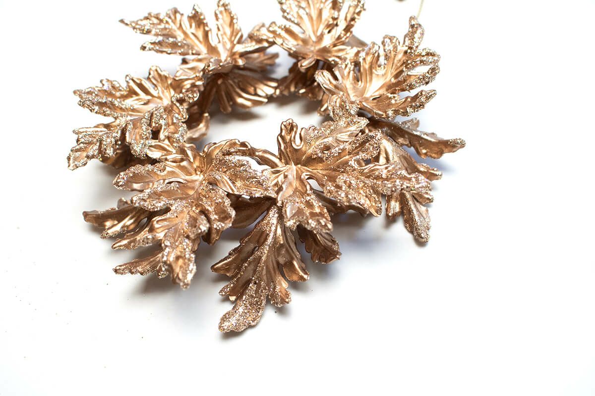 オーナメント　アクリルゴールドリーフリースオーナメント