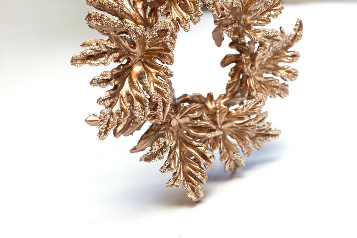 オーナメント　アクリルゴールドリーフリースオーナメント