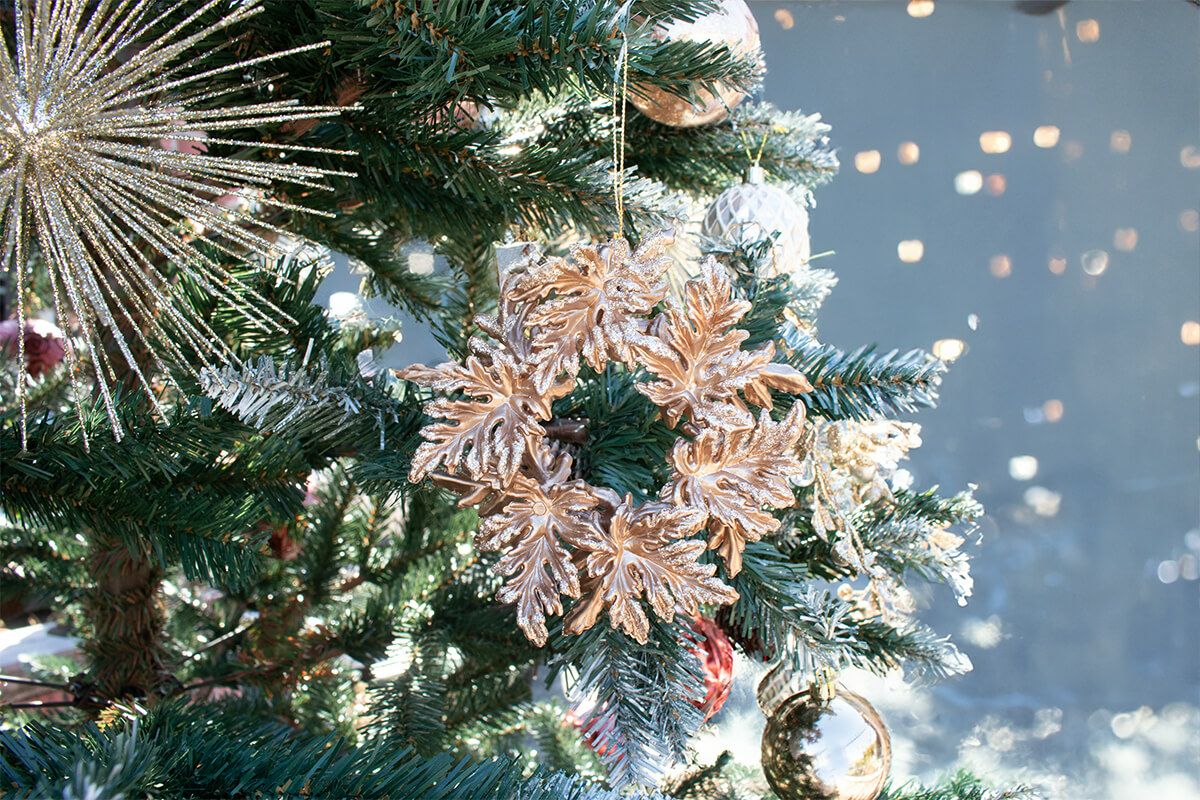 オーナメント　アクリルゴールドリーフリースオーナメント