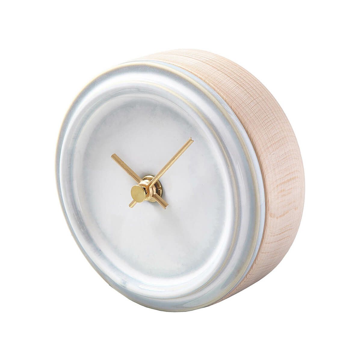 2WAY TILE WOOD CLOCK  Z-01 乳白釉 WOOD_CLOCK