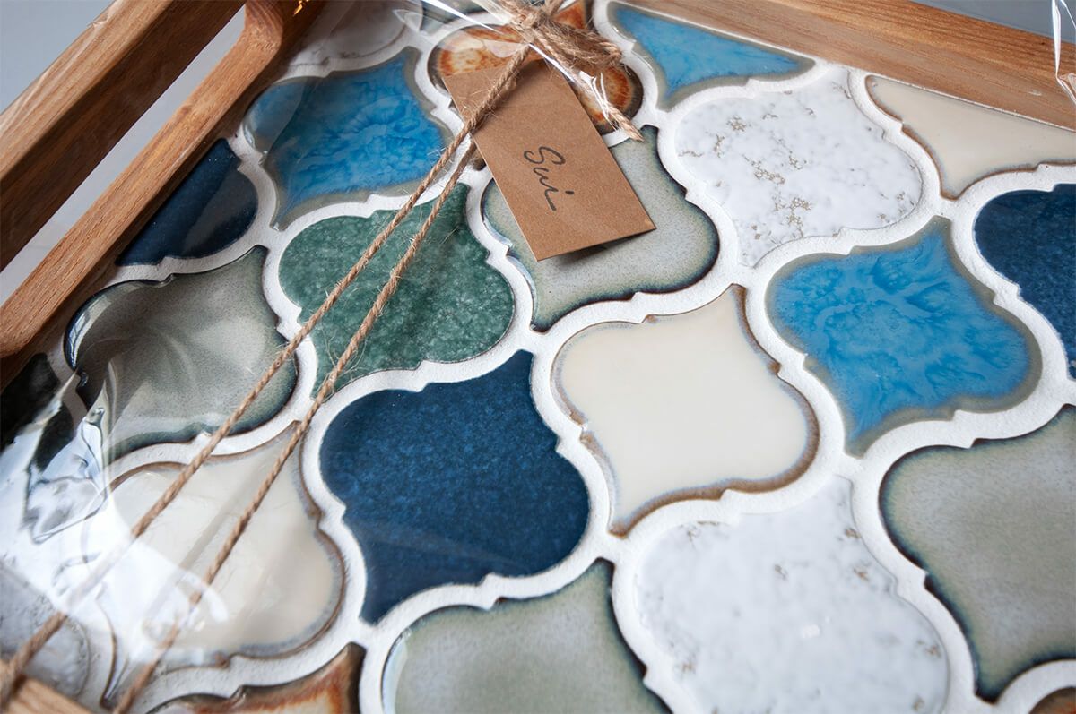 コラベルタイルカフェトレイB   SUI-058