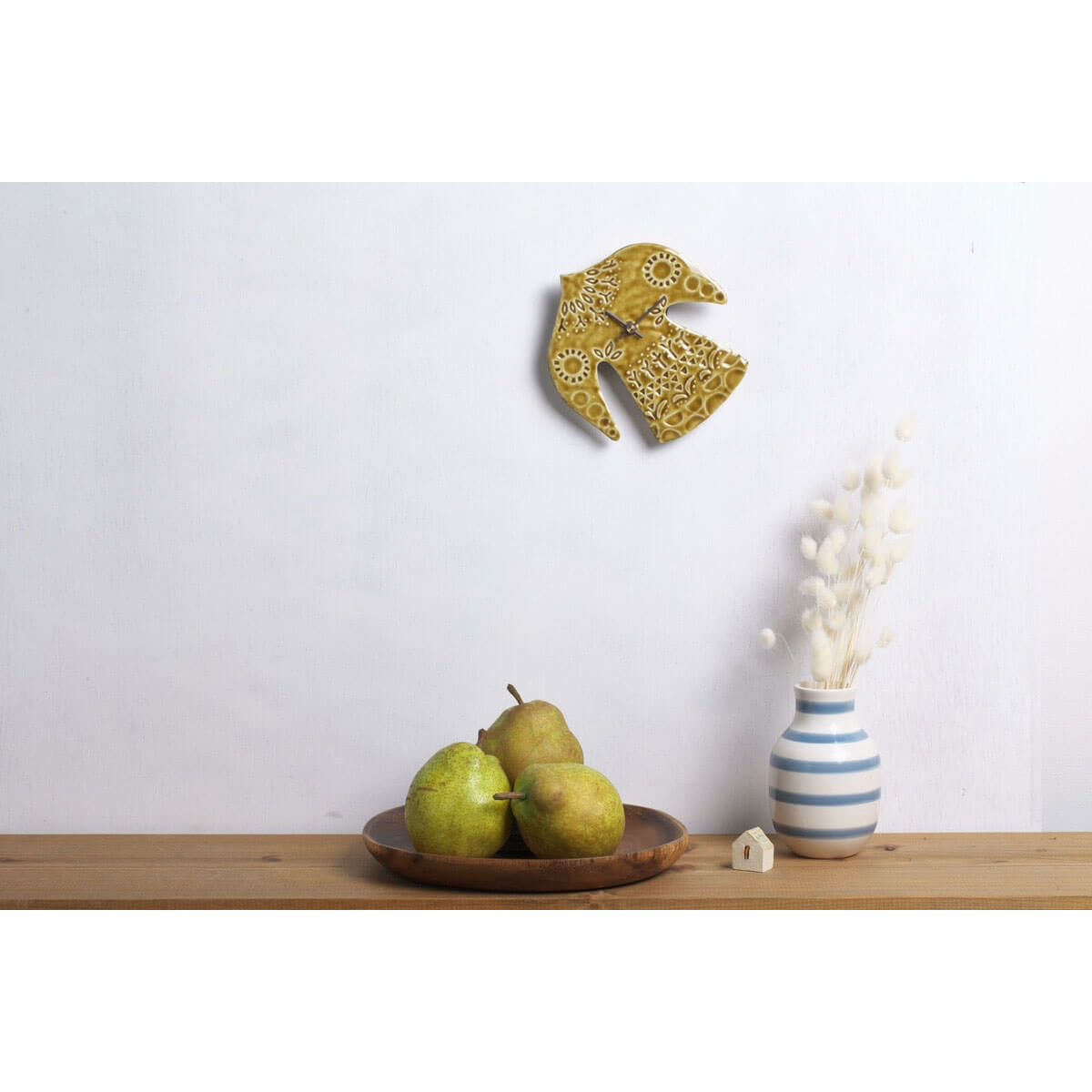 happy bird clock  マスタードイエロー