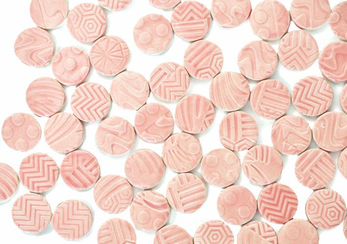 丸タイル<br>10個セット<br>SC-023-pink