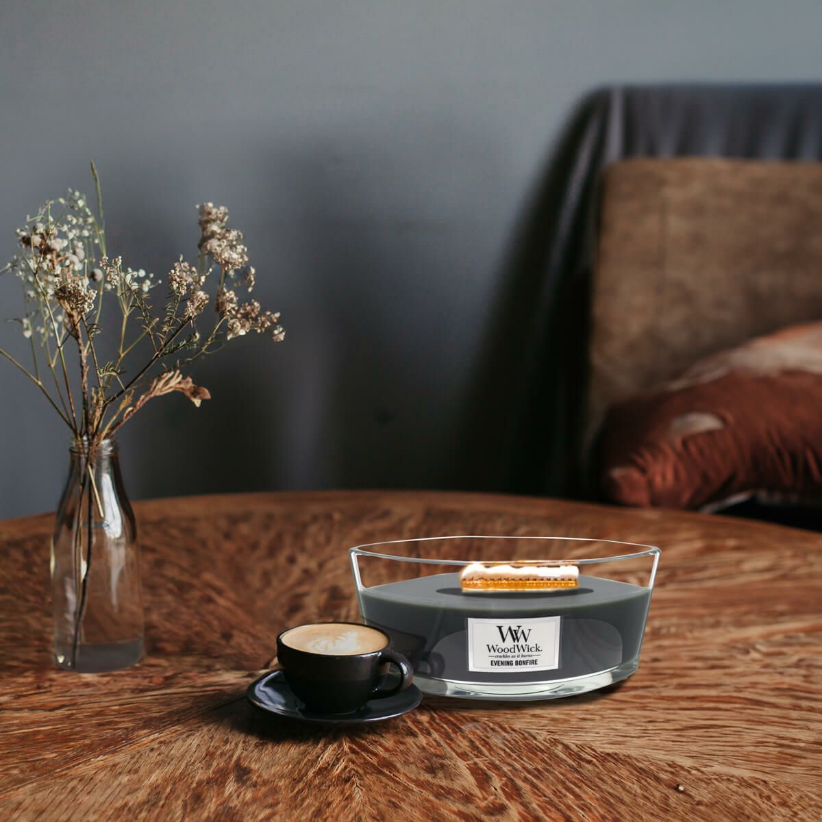 Wood Wick ハースウィック アロマキャンドル（リネン）