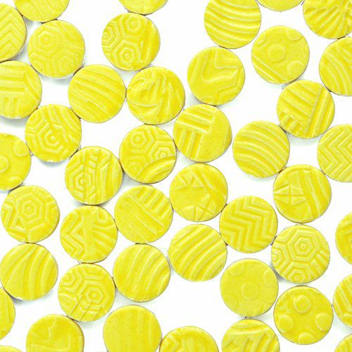 丸タイル<br>10個セット<br>SC-023-yellow