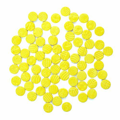丸タイル<br>10個セット<br>SC-023-yellow