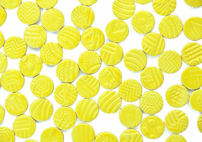 丸タイル<br>10個セット<br>SC-023-yellow