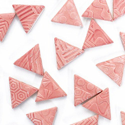 三角形タイル<br>10個セット<br>SC-020-pink