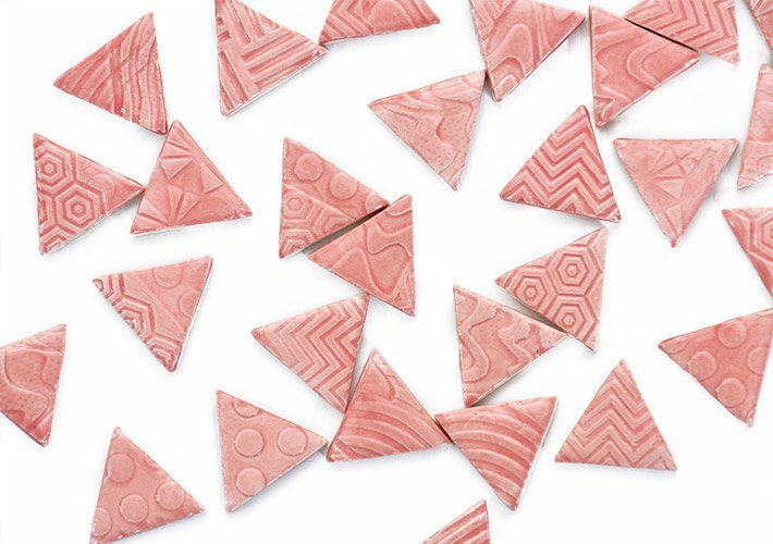 三角形タイル<br>10個セット<br>SC-020-pink