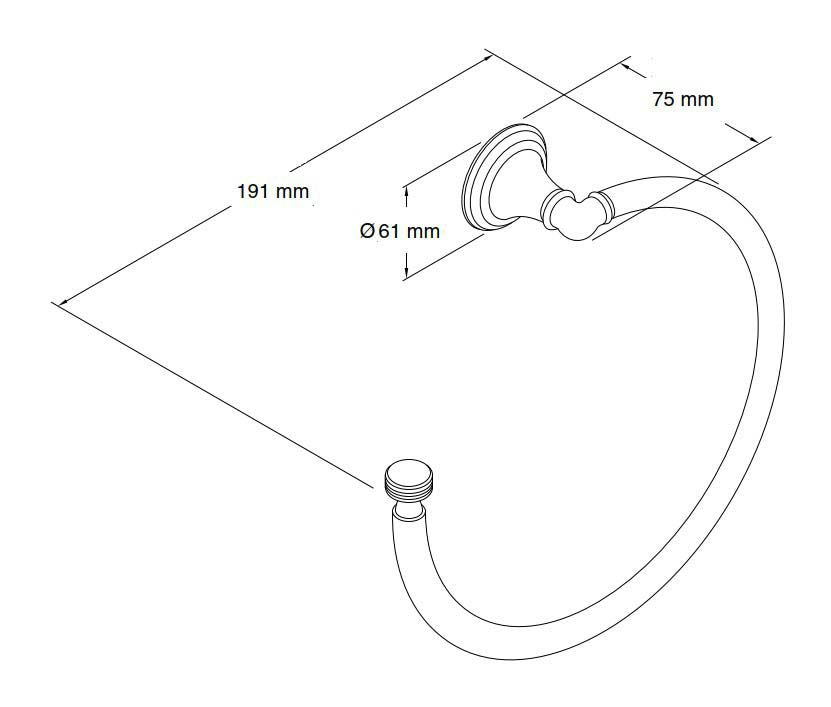 Devonshire（デボンシャー）<br>タオルバー<br>K-10557-CP