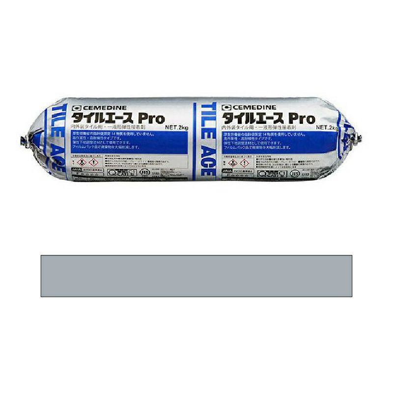 内外装タイル用弾性接着剤 タイルエースPro グレー（2kg） – ボウクス
