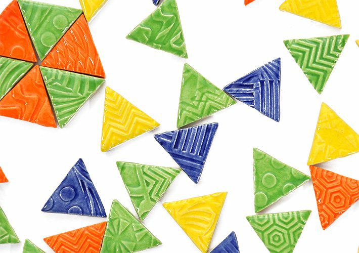 三角形タイル<br>10個セット<br>SC-020-orange