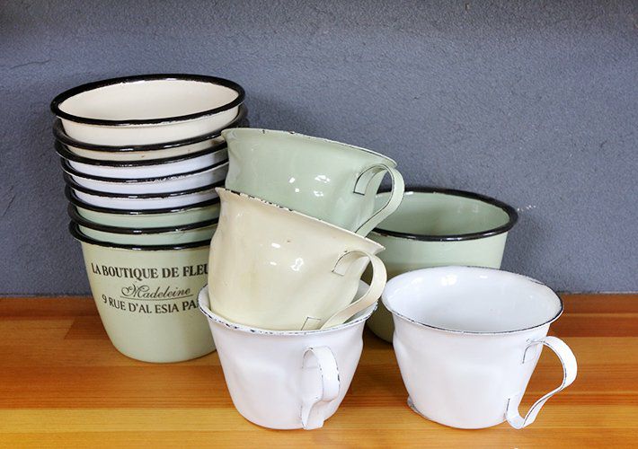 エナメル・カップポット<br>GARDEN-LM-16,24,25