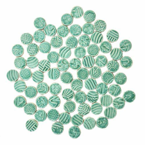 丸タイル<br>10個セット<br>SC-023-aquablue