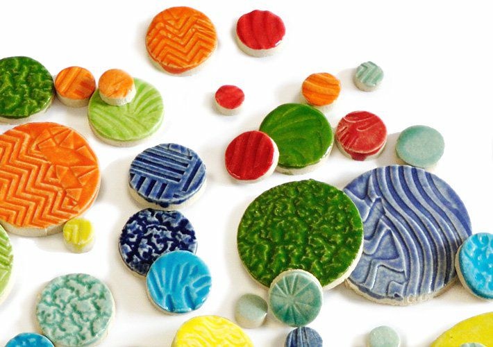 ランダムサイズ・丸タイル - M<br>SC-013-M