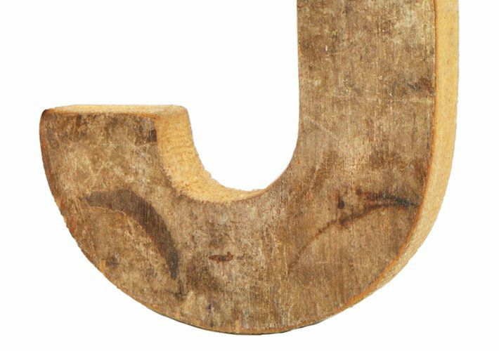 ウッドオーナメント・アルファベット<br>wood-J