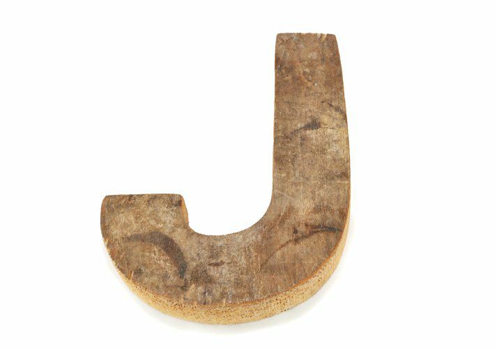 ウッドオーナメント・アルファベット<br>wood-J