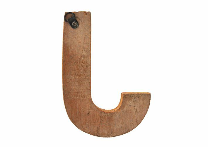 ウッドオーナメント・アルファベット<br>wood-J