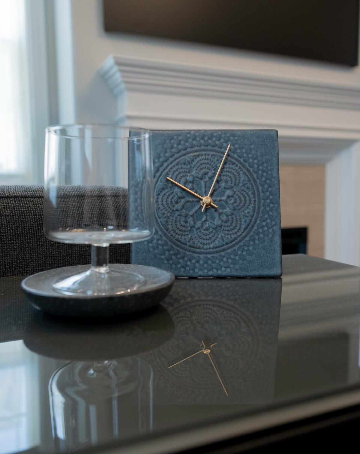 LACE TILE CLOCK  FOG-3RE ブルー