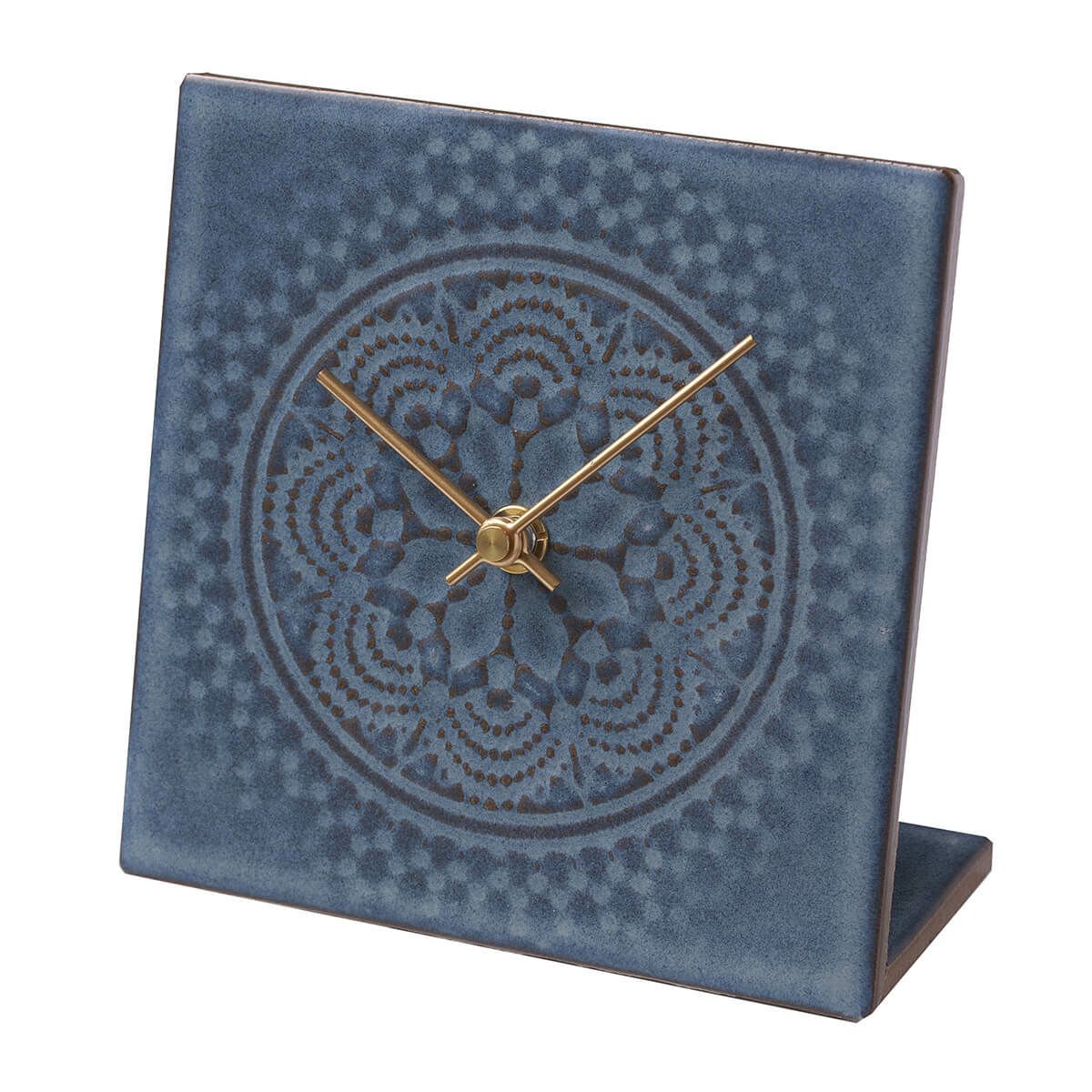 LACE TILE CLOCK  FOG-3RE ブルー