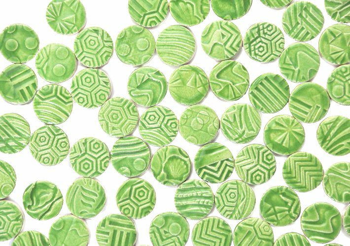 丸タイル<br>10個セット<br>SC-023-limegreen