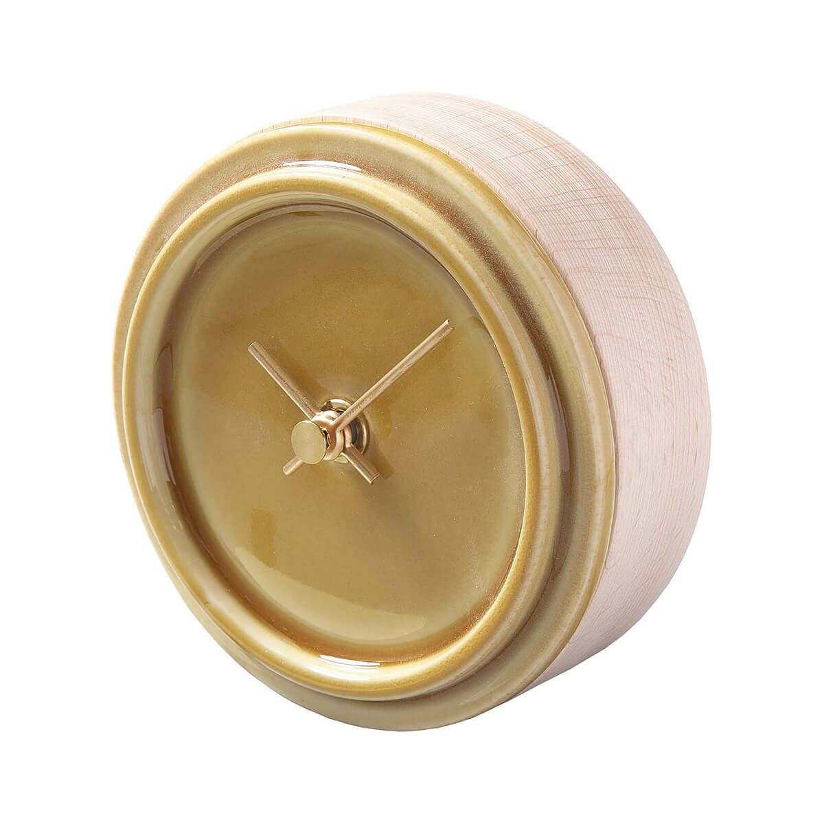 2WAY TILE WOOD CLOCK  P-14 ペールイエロー WOOD_CLOCK