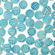 丸タイル<br>10個セット<br>SC-023-mizuiro