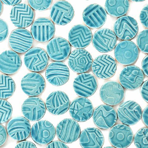 丸タイル<br>10個セット<br>SC-023-mizuiro