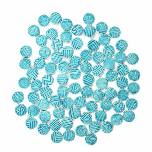 丸タイル<br>10個セット<br>SC-023-mizuiro