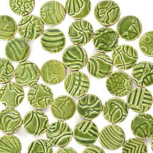 丸タイル<br>10個セット<br>SC-023-green