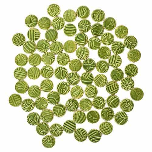 丸タイル<br>10個セット<br>SC-023-green