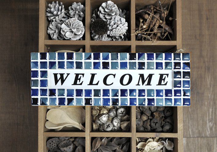 モザイクタイル・ウェルカムボード<br>TILECRAFT-015