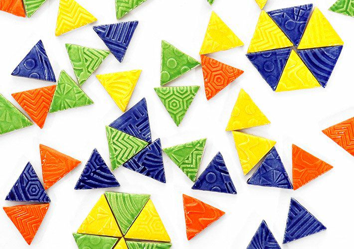 三角形タイル<br>10個セット<br>SC-020-blue