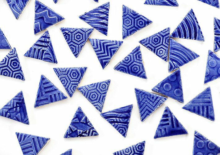 三角形タイル<br>10個セット<br>SC-020-blue