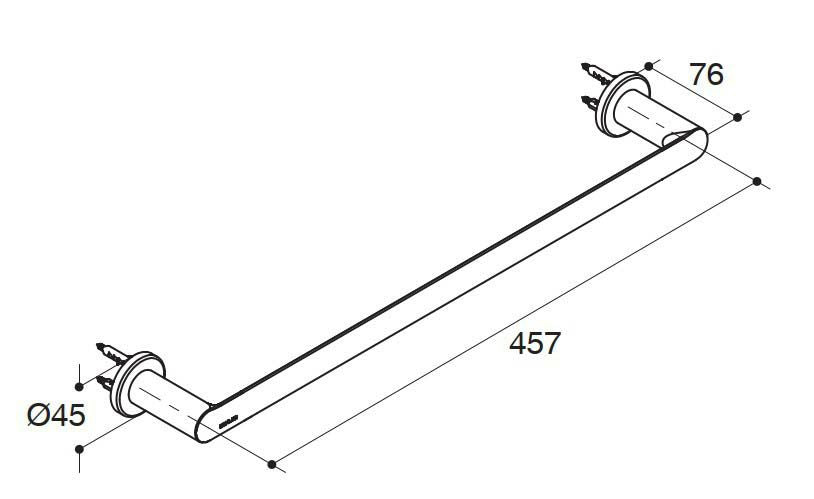 Kumin（クミン）<br>タオルバー<br>K-97878T-CP