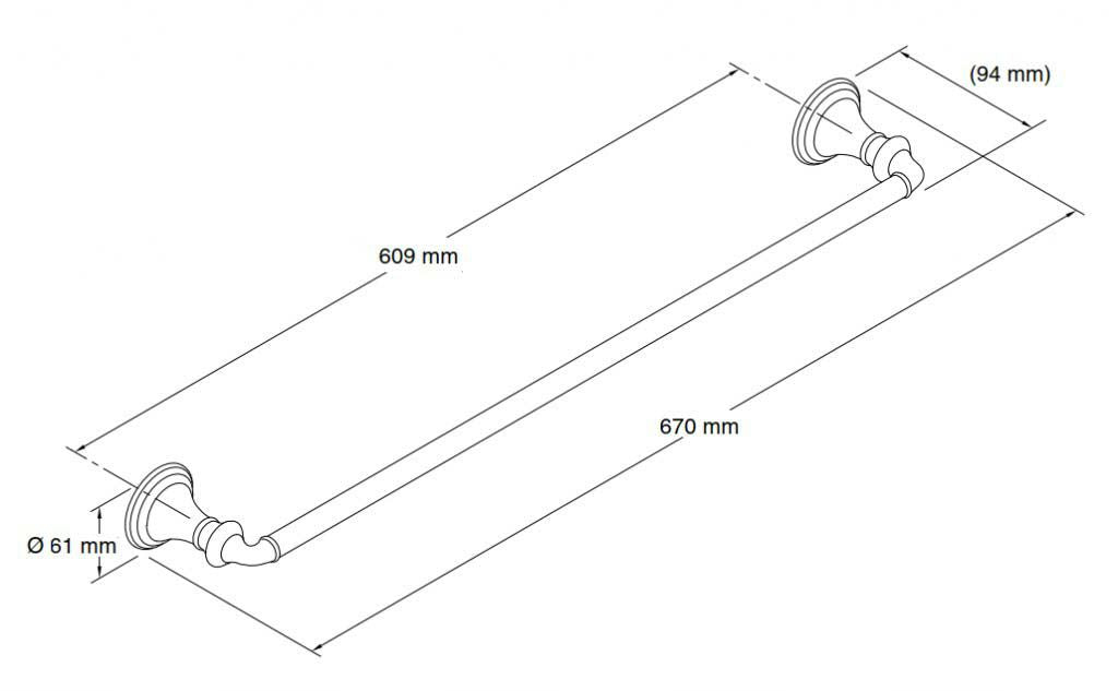 Devonshire（デボンシャー）<br>タオルバー<br>K-10551-CP