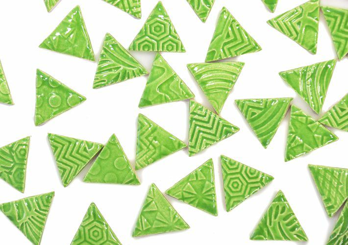 三角形タイル<br>10個セット<br>SC-020-green