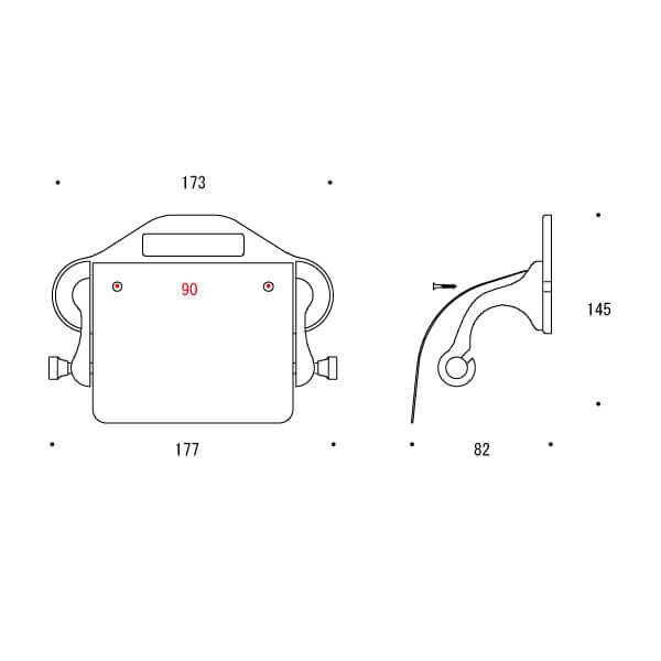 TPH CL CV BK  トイレットペーパーホルダー  640388