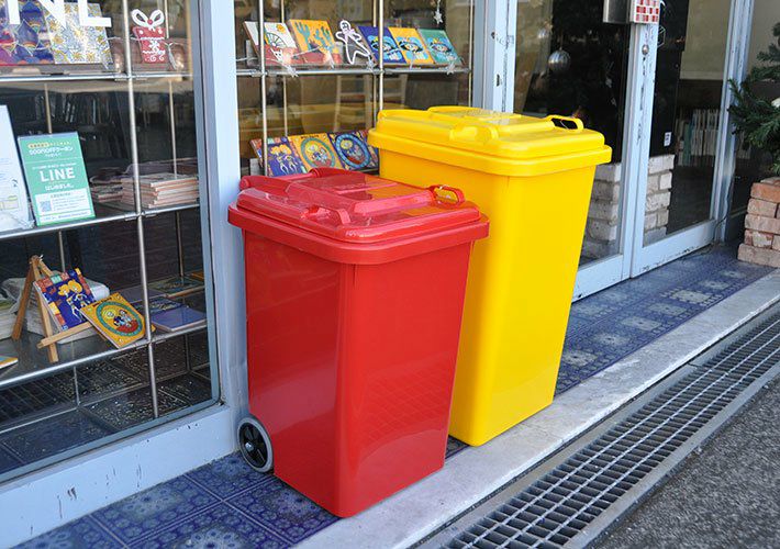 プラスチックトラッシュカン<br>65L<br>100-198YL_shop