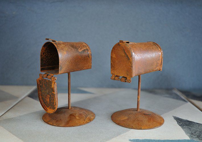 ブリキ ミニチュア・ポスト<br>GARDEN-TJA-709