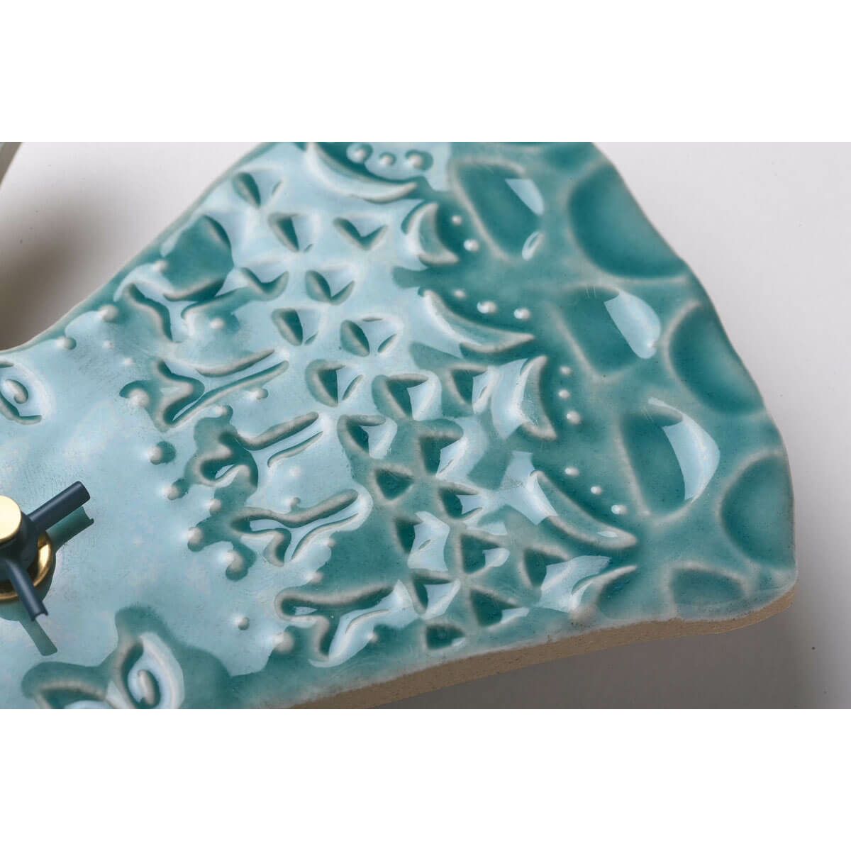 happy bird clock  ターコイズ