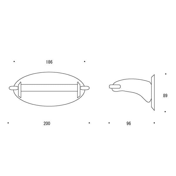 TPH PL BK  トイレットペーパーホルダー  640380