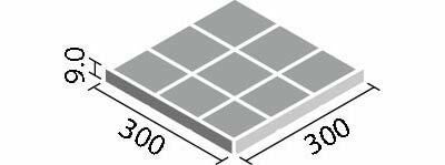 サーモタイル ミルキーDX II<br>浴室床タイプ 100mm角ネット張り<br>MLKT-100NET/16N