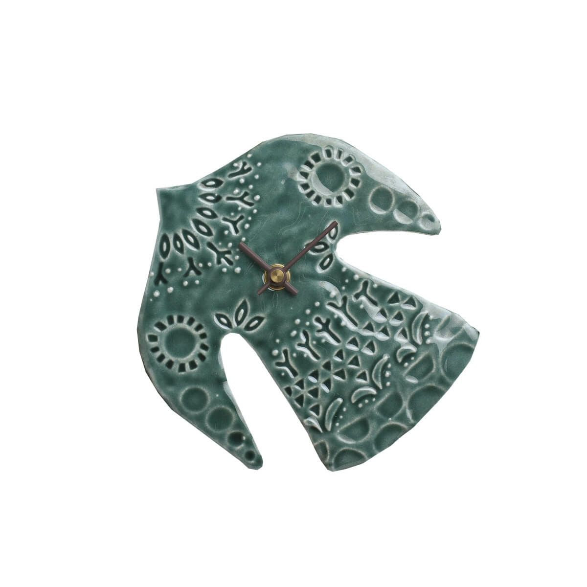 happy bird clock  グリーン